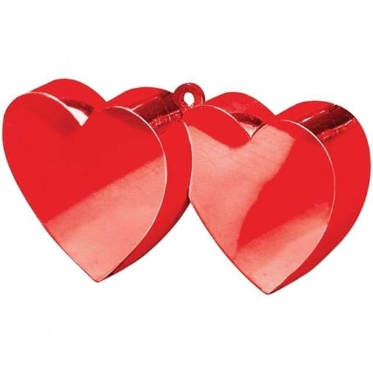 Obciążnik do balonów, Dwa serca, czerwone, 170 g 