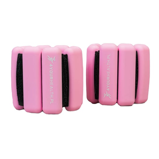 Obciążniki na kostki i nadgarstki 2x 0,25kg PREMIUM różowe 4yourhealth