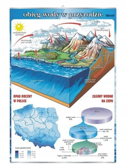 Obieg wody w przyrodzie nauka o ziemi plansza VISUAL System