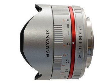 Obiektyw Samyang 8 mm f/2.8 UMC Fish-eye / Fuji X srebrny Samyang