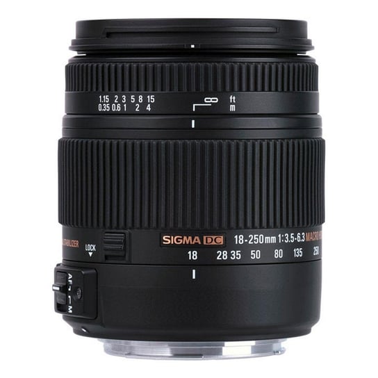 Obiektyw SIGMA Digital AF 18-250 mm, f/3.5-6.3, DC Macro OS HSM, bagnet Nikon Sigma