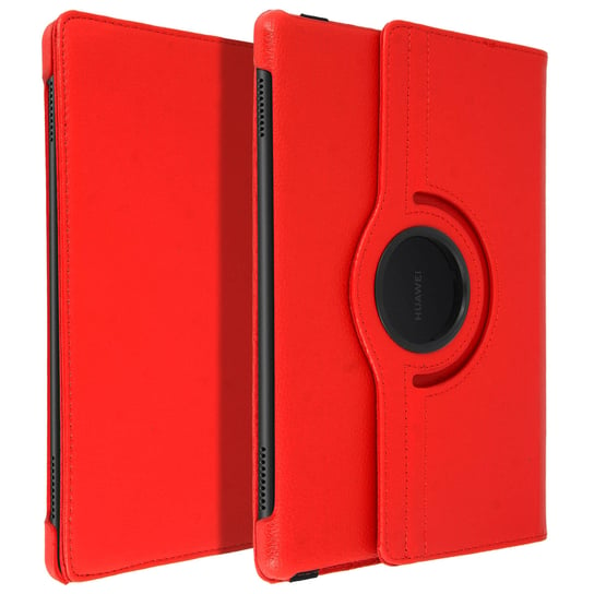 Obracane o 360° Etui Folio z Podstawką Amortyzujące Huawei Mediapad T5 10'' – Czerwone Avizar