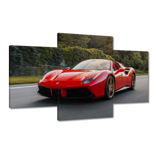 Obraz 100x60cm Czerwone Ferrari na drodze ZeSmakiem