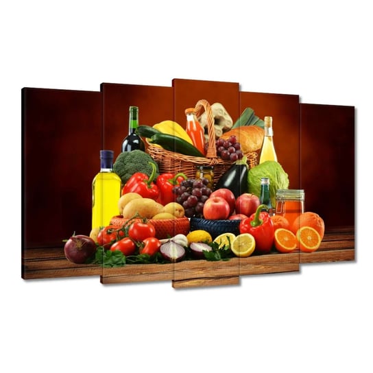 Obraz 100x60cm Owoce Warzywa do kuchni ZeSmakiem