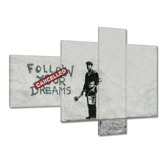 Obraz 100x70cm Banksy Follow Your Dreams ZeSmakiem