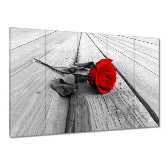 Obraz 100x70cm Czerwona róża na moście ZeSmakiem