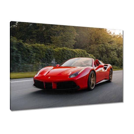 Obraz 100x70cm Czerwone Ferrari na drodze ZeSmakiem