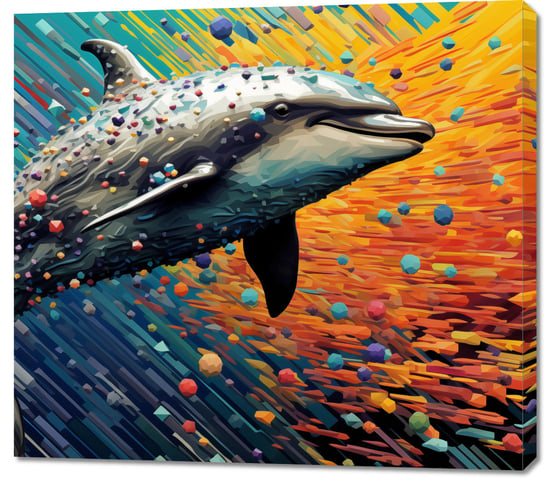 Obraz 100x90cm Delfin w Palecie Barw Zakito Posters
