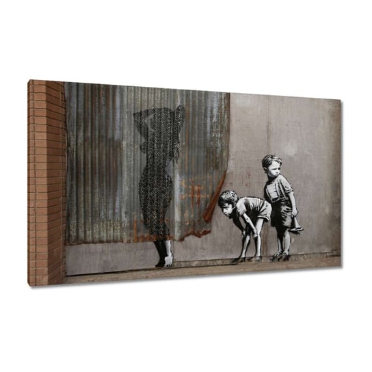 Obraz 120x70cm Banksy Chłopcy Prysznic ZeSmakiem