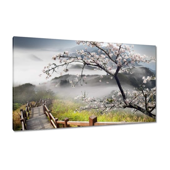 Obraz 120x70cm Japonia kwitnąca wiśnia ZeSmakiem
