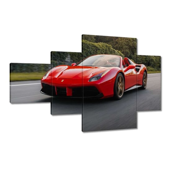 Obraz 130x80cm Czerwone Ferrari na drodze ZeSmakiem