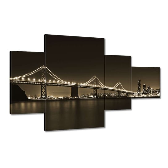 Obraz 130x80cm Most nocą w sepii ZeSmakiem