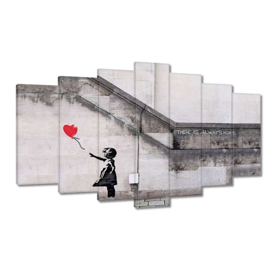 Obraz 140x80cm Banksy Dziewczyna Balonik ZeSmakiem