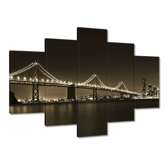 Obraz 150x105cm Most nocą w sepii ZeSmakiem