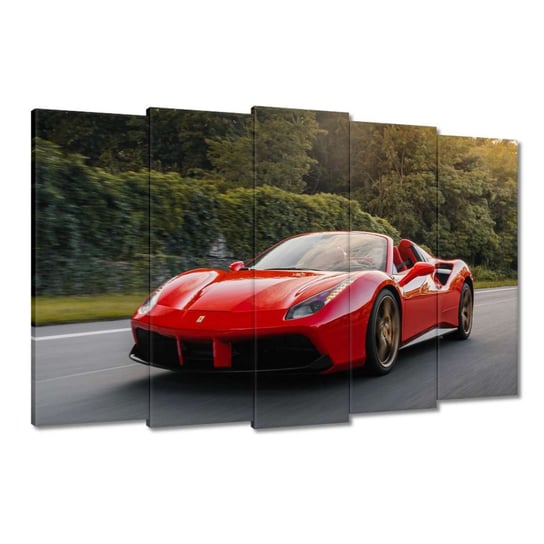 Obraz 150x95cm Czerwone Ferrari na drodze ZeSmakiem