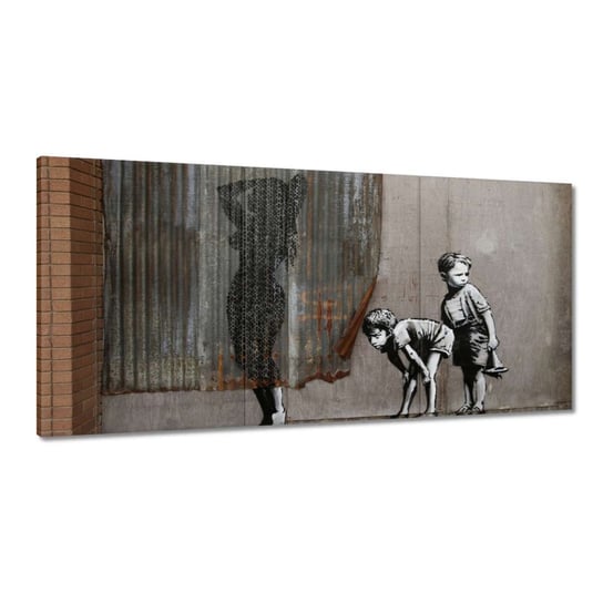 Obraz 180x90cm Banksy Chłopcy Prysznic ZeSmakiem