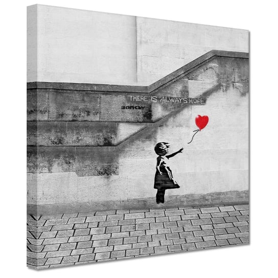 Obraz 20x20cm Banksy Dziewczynka Hope ZeSmakiem