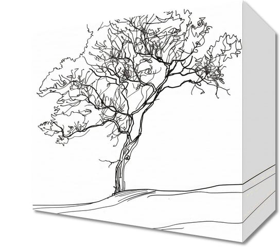 Obraz 20x20cm Drzewo w Zarysie Inna marka