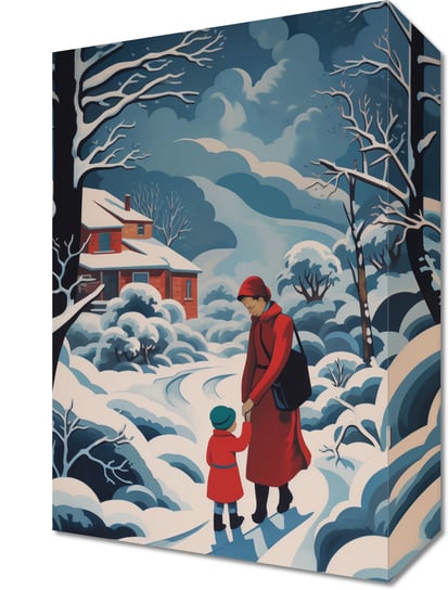 Obraz 20x30cm Matka i Dziecko w Śnieżnej Krainie Zakito Posters
