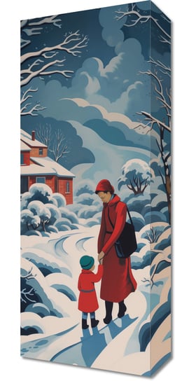 Obraz 20x50cm Matka i Dziecko w Śnieżnej Krainie Zakito Posters