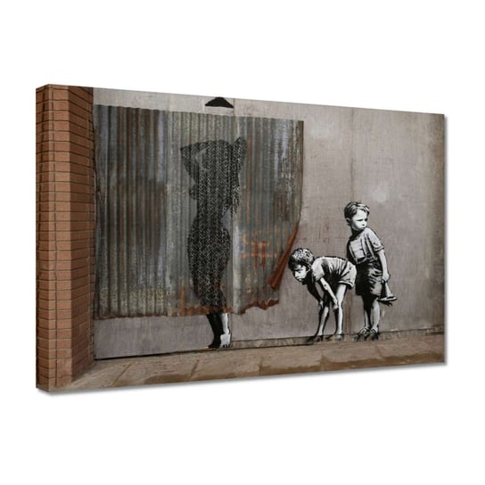 Obraz 30x20cm Banksy Chłopcy Prysznic ZeSmakiem