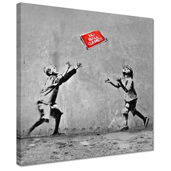Obraz 30x30cm Banksy No Ball Games ZeSmakiem