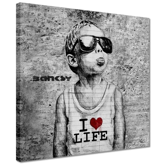 Obraz 30x30cm I love life Banksy Spray ZeSmakiem