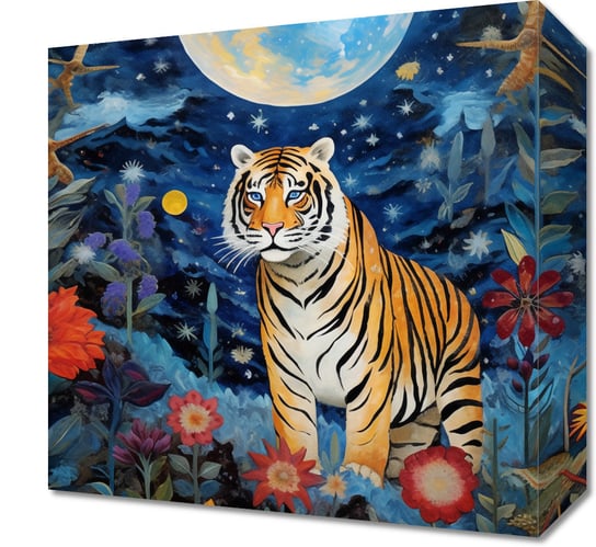 Obraz 30x30cm Tygrys w Ogrodzie Gwiazd Zakito Posters
