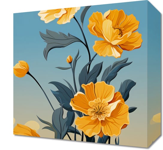 Obraz 30x30cm Złoty Kwiatowy Świt Zakito Posters