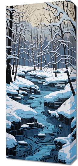 Obraz 30x70cm Rzeka przy Zimowej Porze Zakito Posters