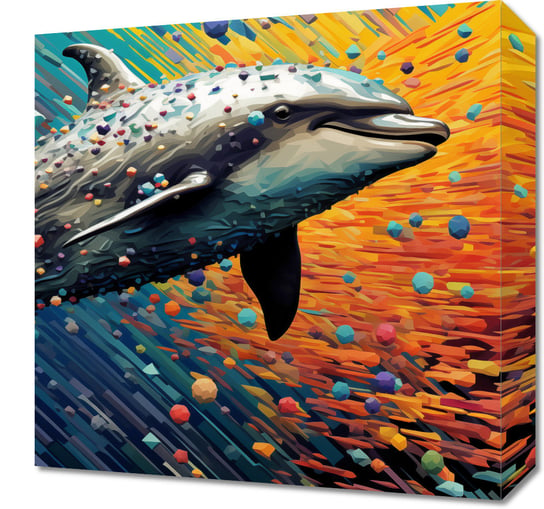 Obraz 40x40cm Delfin w Palecie Barw Zakito Posters