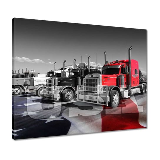 Obraz 50x40cm Amerykańskie ciężarówki ZeSmakiem
