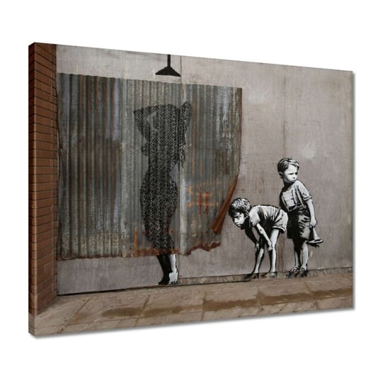 Obraz 50x40cm Banksy Chłopcy Prysznic ZeSmakiem