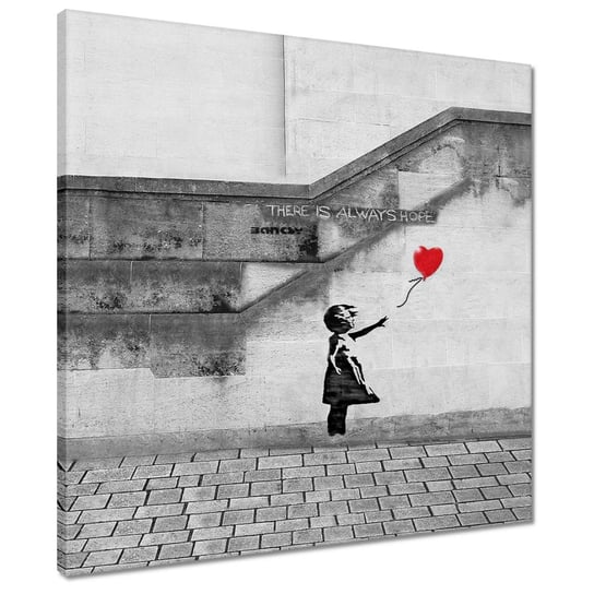 Obraz 50x50cm Banksy Dziewczynka Hope ZeSmakiem
