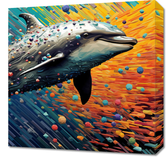 Obraz 50x50cm Delfin w Palecie Barw Zakito Posters