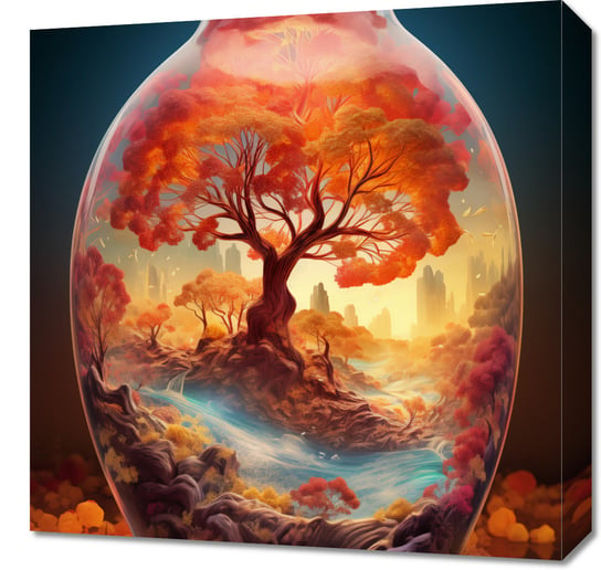 Obraz 50x50cm Drzewo Życia w Szkle Zakito Posters