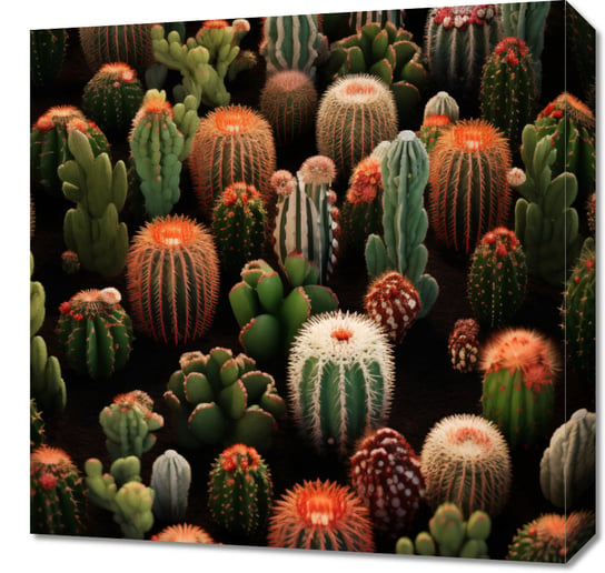 Obraz 50x50cm Ogród Kaktusów Inna marka