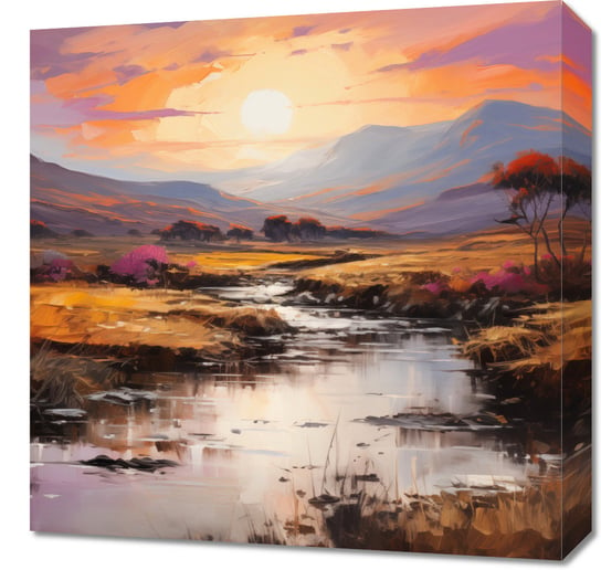 Obraz 50x50cm Zachód Słońca nad Dziką Rzeką Inna marka