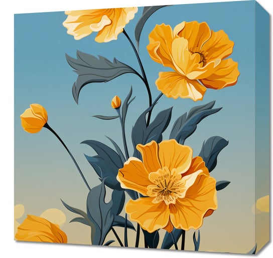 Obraz 50x50cm Złoty Kwiatowy Świt Zakito Posters