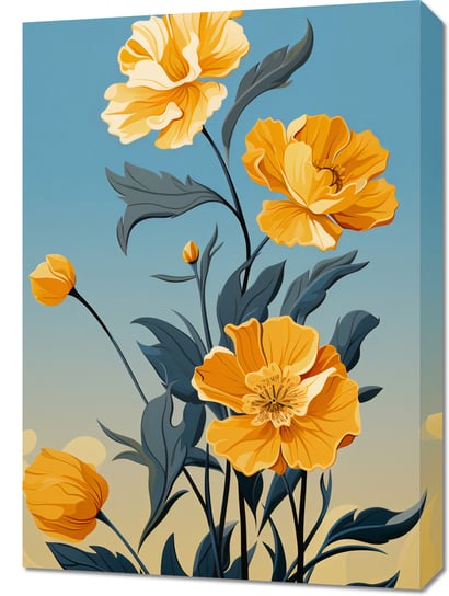 Obraz 50x70cm Złoty Kwiatowy Świt Zakito Posters
