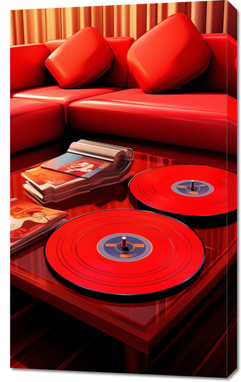 Obraz 60x100cm Czerwień Salonowych Wibracji Zakito Posters