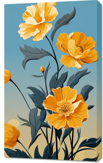 Obraz 60x100cm Złoty Kwiatowy Świt Zakito Posters