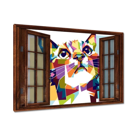 Obraz 60x40cm Abstrakcyjny kot ZeSmakiem
