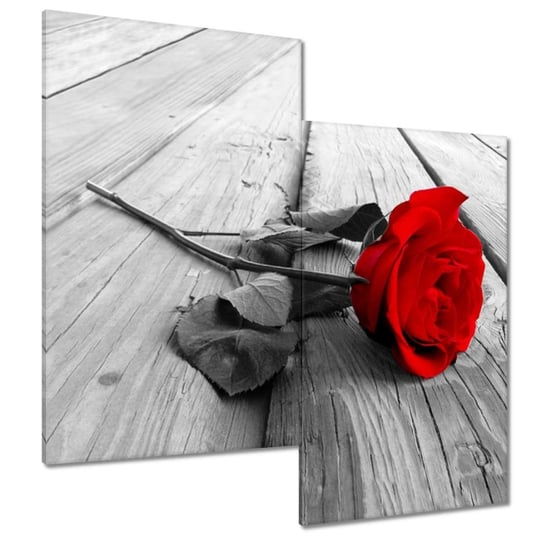 Obraz 60x60cm Czerwona róża na moście ZeSmakiem