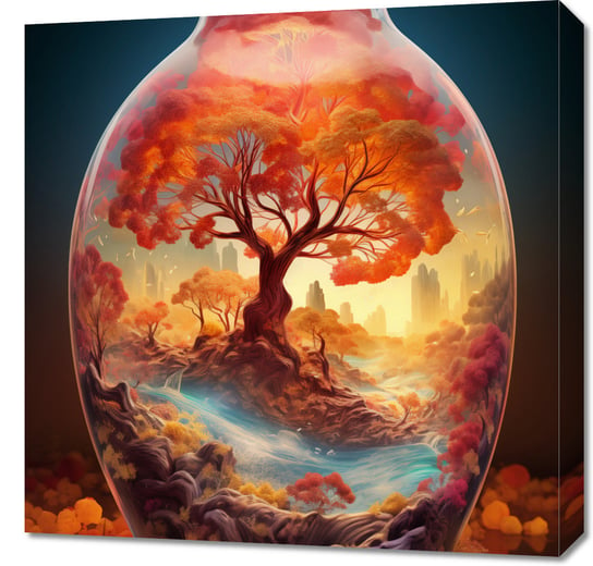Obraz 60x60cm Drzewo Życia w Szkle Zakito Posters