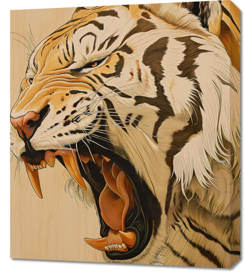 Obraz 60x70cm Majestatyczny Ryk Tygrysa Inna marka