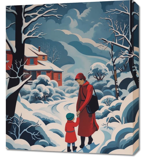 Obraz 60x70cm Matka i Dziecko w Śnieżnej Krainie Zakito Posters