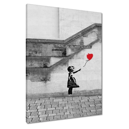 Obraz 60x80cm Banksy Dziewczynka Hope ZeSmakiem