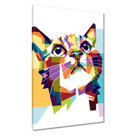 Obraz 60x90cm Abstrakcyjny kot ZeSmakiem