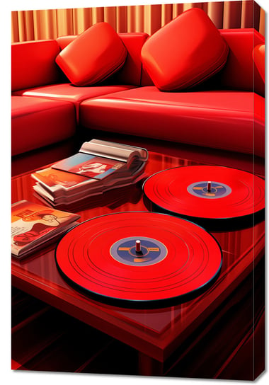 Obraz 60x90cm Czerwień Salonowych Wibracji Zakito Posters